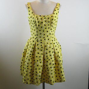 Unique Vintage Fit & Flare Polka Dot Dress L NWT